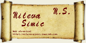 Mileva Simić vizit kartica